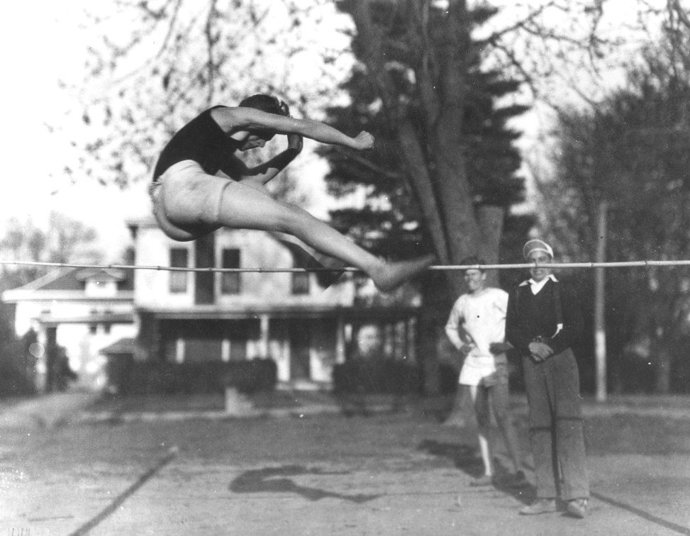 Bob high jumping in Lathrop, stop action